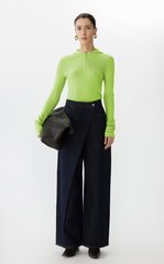 Sweater / JNBY Wool Slim Fit Half-Zip Hooded Pullover