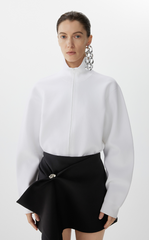 Sweater / JNBY Cotton Short Cardigan with Dual-Zip