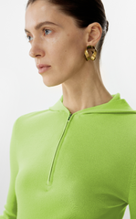 Sweater / JNBY Wool Slim Fit Half-Zip Hooded Pullover