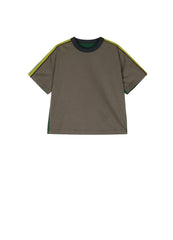 T-Shirt / jnby by JNBY Color-Contrast Patchwork Short Sleeve T-Shirt (100% Cotton)