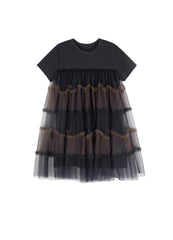 Dresses / jnby by JNBY Crewneck Patchwork Short Sleeve Dress