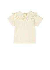 T-Shirt / jnby by JNBY Laced Collar Short Sleeve T-Shirt