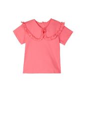T-Shirt / jnby by JNBY Laced Collar Short Sleeve T-Shirt
