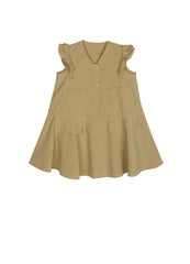 Dresses / jnby by JNBY V-Neck Ruffled Shoulder Short Sleeve Dress