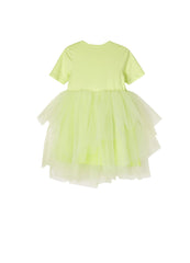 Dresses / jnby by JNBY Patchwork Asymmetric Short Sleeve Gauze Dress