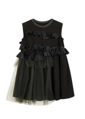 Dresses / jnby by JNBY Ruffled Mesh Patchwork Sleeveless Dress