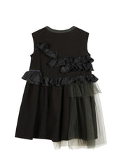 Dresses / jnby by JNBY Ruffled Mesh Patchwork Sleeveless Dress