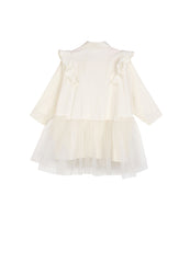 Dress / jnby by JNBY Cotton Long-sleeve Mesh Dress