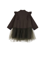 Dress / jnby by JNBY Cotton Long-sleeve Mesh Dress