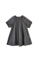 Dress / jnby by JNBY Pleated A-Line Mesh Dress