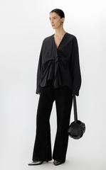 Shirt / JNBY Oversized V-Neck Cotton Poplin Shirt