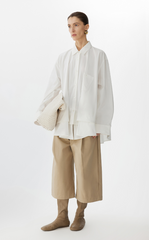 Shirt/JNBY Drawstring Oversized Cotton Poplin Shirt