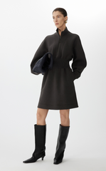 Dress / JNBY Cotton Blend Air-Layer X-Line Long Sleeve Dress