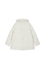 Down Coat / JNBY Wavy Quilted Mid-Length Hooded Down Coat
