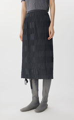 Skirt / JNBY Textured Pleated Midi Skirt