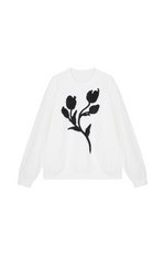 Sweatshirt / JNBY Floral Embroidery Oversized Sweatshirt