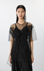 T-shirt / JNBY Mesh Butterfly Bow Tee