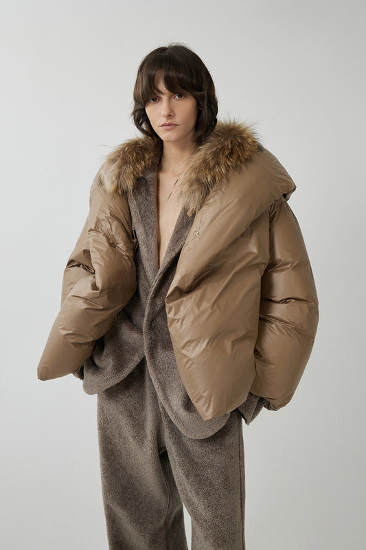 Coat / JNBY Nylon Hooded Down Coat