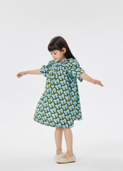 Dresses / jnby by JNBY Bowknot Print Short Sleeve Dress