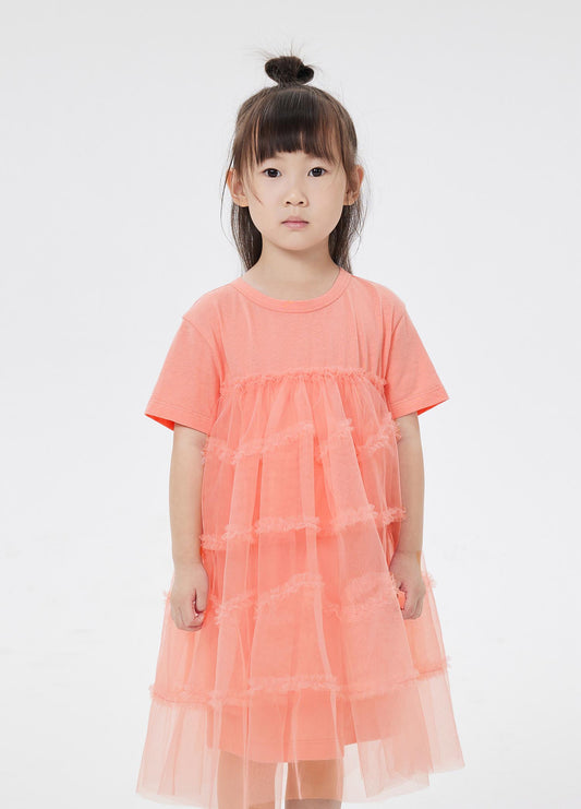 Dresses / jnby by JNBY Crewneck Patchwork Short Sleeve Dress