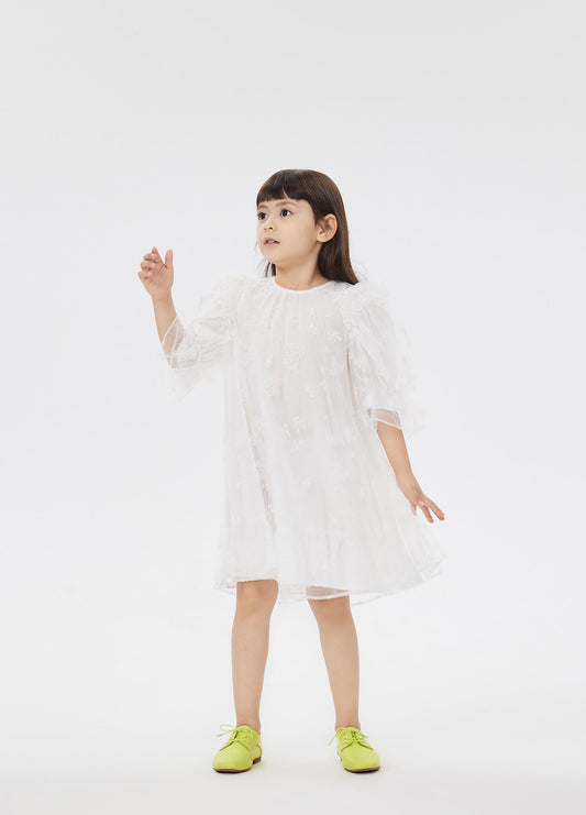 Dresses / jnby by JNBY White Crewneck Short Sleeve Dress