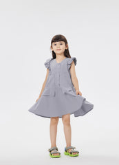 Dresses / jnby by JNBY V-Neck Ruffled Shoulder Short Sleeve Dress