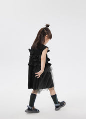 Dresses / jnby by JNBY Ruffled Mesh Patchwork Sleeveless Dress