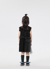 Dresses / jnby by JNBY Ruffled Mesh Patchwork Sleeveless Dress