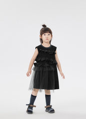 Dresses / jnby by JNBY Ruffled Mesh Patchwork Sleeveless Dress