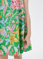 Dress / jnby by JNBY Full Floral Print A-Line Sleeveless Dress