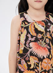 Dress / jnby by JNBY Full Floral Print A-Line Sleeveless Dress