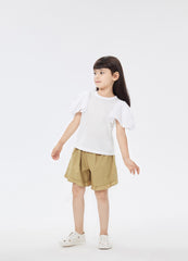 T-Shirt / jnby by JNBY Ruffled Shoulder Short Sleeve T-Shirt