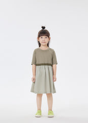 Dresses / jnby by JNBY Crewneck Jersey Patchwork Short Sleeve Dress