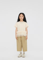 T-Shirt / jnby by JNBY Mesh Stacked Short-Sleeved Girls' T-Shirt