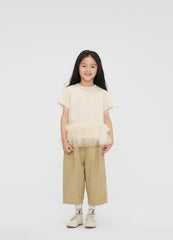 T-Shirt / jnby by JNBY Mesh Stacked Short-Sleeved Girls' T-Shirt