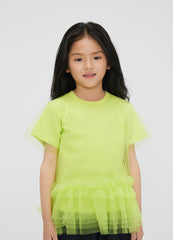 T-Shirt / jnby by JNBY Mesh Stacked Short-Sleeved Girls' T-Shirt