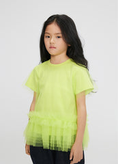 T-Shirt / jnby by JNBY Mesh Stacked Short-Sleeved Girls' T-Shirt