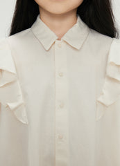 Dress / jnby by JNBY Cotton Long-sleeve Mesh Dress