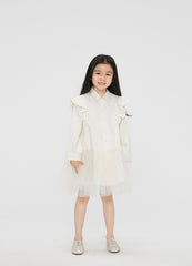 Dress / jnby by JNBY Cotton Long-sleeve Mesh Dress
