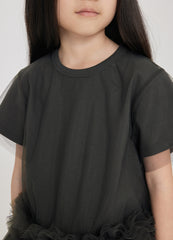 T-Shirt / jnby by JNBY Mesh Stacked Short-Sleeved Girls' T-Shirt