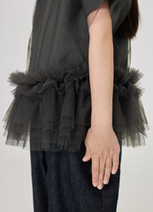 T-Shirt / jnby by JNBY Mesh Stacked Short-Sleeved Girls' T-Shirt