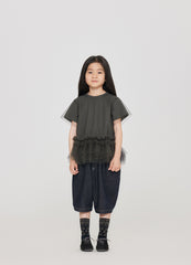 T-Shirt / jnby by JNBY Mesh Stacked Short-Sleeved Girls' T-Shirt