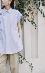 Shirt / JNBY Sleeveless Shirt with Chinese Button Closure