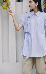 Shirt / JNBY Sleeveless Shirt with Chinese Button Closure
