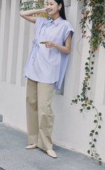 Shirt / JNBY Sleeveless Shirt with Chinese Button Closure