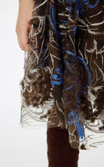 Dress / jnby by JNBY Embroidered Tulle Sleeveless Dress