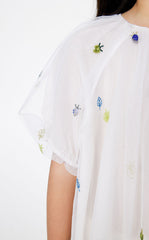 Dress / jnby by JNBY Pleated A-Line Mesh Dress