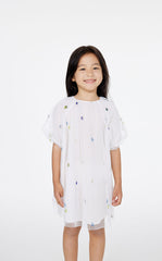 Dress / jnby by JNBY Pleated A-Line Mesh Dress