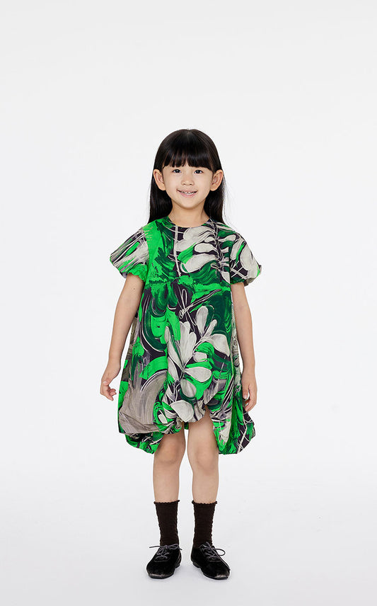 Dress / jnby by JNBY - Bubble Girl Pleated Cotton Dress