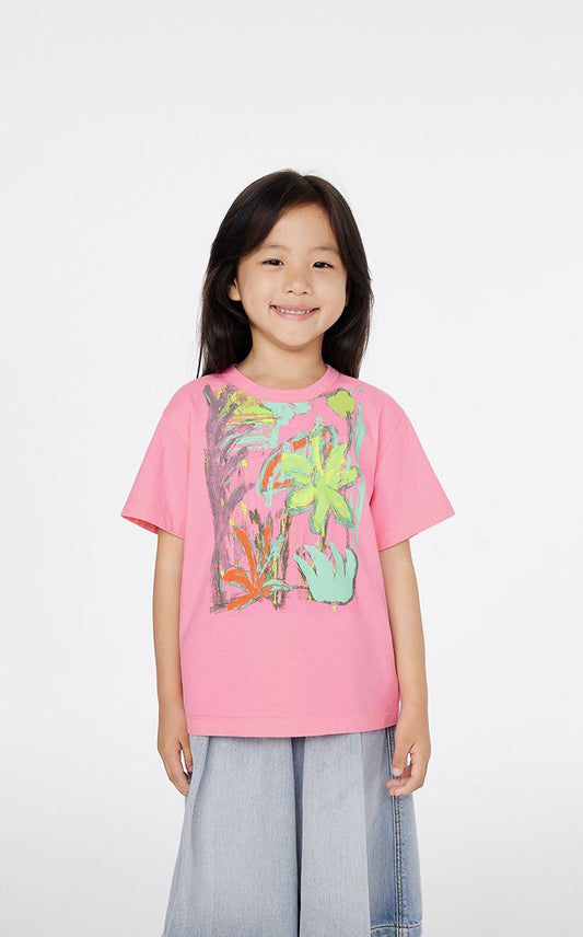 T-Shirt / jnby by JNBY Artistic Floral Cotton Tee